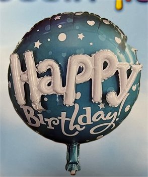 בלון Happy Birthday תלת מימד כחול